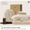 imageBedsure Cooling Sheets Rayon Derived from Bamboo ampamp Cotton Blend GentleSoft Breathable Queen Sheet Set Deep Pocket Up to 18 Inches Hotel Luxury Bedding for Hot Sleepers GreyBeige