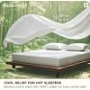 imageBedsure Cooling Sheets Rayon Derived from Bamboo ampamp Cotton Blend GentleSoft Breathable Queen Sheet Set Deep Pocket Up to 18 Inches Hotel Luxury Bedding for Hot Sleepers GreyWhite