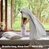 imageBedsure Cooling Sheets Rayon Derived from Bamboo ampamp Cotton Blend GentleSoft Breathable Queen Sheet Set Deep Pocket Up to 18 Inches Hotel Luxury Bedding for Hot Sleepers GreyWhite