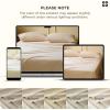 imageBedsure Cooling Sheets Rayon Derived from Bamboo ampamp Cotton Blend GentleSoft Breathable Queen Sheet Set Deep Pocket Up to 18 Inches Hotel Luxury Bedding for Hot Sleepers GreyBeige