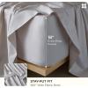 imageBedsure Cooling Sheets Rayon Derived from Bamboo ampamp Cotton Blend GentleSoft Breathable Queen Sheet Set Deep Pocket Up to 18 Inches Hotel Luxury Bedding for Hot Sleepers GreyGrey