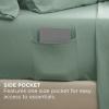 imageBedsure Deep Pocket Queen Sheets  6 Piece Prewashed UltraSoft Queen Sheet Set Fits Mattresses Up to 18 Inches Thick Breathable ampamp Secure Fit Hotel Luxury Bedding Sage GreenSage Green