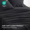 imageBedsure Deep Pocket Queen Sheets  6 Piece Prewashed UltraSoft Queen Sheet Set Fits Mattresses Up to 18 Inches Thick Breathable ampamp Secure Fit Hotel Luxury Bedding Sage GreenBlack