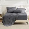 imageBedsure Deep Pocket Queen Sheets  6 Piece Prewashed UltraSoft Queen Sheet Set Fits Mattresses Up to 18 Inches Thick Breathable ampamp Secure Fit Hotel Luxury Bedding Sage GreenGrey