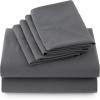 imageBedsure Deep Pocket Queen Sheets  6 Piece Prewashed UltraSoft Queen Sheet Set Fits Mattresses Up to 18 Inches Thick Breathable ampamp Secure Fit Hotel Luxury Bedding Sage GreenGrey