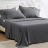 imageBedsure Deep Pocket Queen Sheets  6 Piece Prewashed UltraSoft Queen Sheet Set Fits Mattresses Up to 18 Inches Thick Breathable ampamp Secure Fit Hotel Luxury Bedding Sage GreenGrey