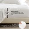 imageBedsure Deep Pocket Queen Sheets  6 Piece Prewashed UltraSoft Queen Sheet Set Fits Mattresses Up to 18 Inches Thick Breathable ampamp Secure Fit Hotel Luxury Bedding Sage GreenWhite