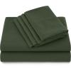 imageBedsure Deep Pocket Queen Sheets  6 Piece Prewashed UltraSoft Queen Sheet Set Fits Mattresses Up to 18 Inches Thick Breathable ampamp Secure Fit Hotel Luxury Bedding Sage GreenOlive Green