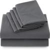 imageBedsure Deep Pocket Queen Sheets  6 Piece Prewashed UltraSoft Queen Sheet Set Fits Mattresses Up to 18 Inches Thick Breathable ampamp Secure Fit Hotel Luxury Bedding Sage GreenGrey