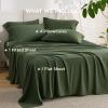 imageBedsure Deep Pocket Queen Sheets  6 Piece Prewashed UltraSoft Queen Sheet Set Fits Mattresses Up to 18 Inches Thick Breathable ampamp Secure Fit Hotel Luxury Bedding Sage GreenOlive Green