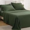 imageBedsure Deep Pocket Queen Sheets  6 Piece Prewashed UltraSoft Queen Sheet Set Fits Mattresses Up to 18 Inches Thick Breathable ampamp Secure Fit Hotel Luxury Bedding Sage GreenOlive Green