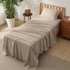 imageBedsure Deep Pocket Queen Sheets Set  Fits Mattresses Up to 21 Inches Thick  4 Piece GentleSoft Bed Sheets Moisture Wicking Soft ampamp Cooling Bedsheet ampamp Pillowcases Easy ampamp Secure Fit Light Grey16  Taupe