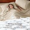 imageBedsure Deep Pocket Queen Sheets Set  Fits Mattresses Up to 21 Inches Thick  4 Piece GentleSoft Bed Sheets Moisture Wicking Soft ampamp Cooling Bedsheet ampamp Pillowcases Easy ampamp Secure Fit Light Grey04  Beige