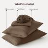 imageBedsure Deep Pocket Queen Sheets Set  Fits Mattresses Up to 21 Inches Thick  4 Piece GentleSoft Bed Sheets Moisture Wicking Soft ampamp Cooling Bedsheet ampamp Pillowcases Easy ampamp Secure Fit Light Grey09  Light Brown