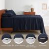 imageBedsure Deep Pocket Queen Sheets Set  Fits Mattresses Up to 21 Inches Thick  4 Piece GentleSoft Bed Sheets Moisture Wicking Soft ampamp Cooling Bedsheet ampamp Pillowcases Easy ampamp Secure Fit Light GreyNavy