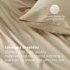 imageBedsure Deep Pocket Queen Sheets Set  Fits Mattresses Up to 21 Inches Thick  4 Piece GentleSoft Bed Sheets Moisture Wicking Soft ampamp Cooling Bedsheet ampamp Pillowcases Easy ampamp Secure Fit Light Grey04  Beige