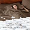 imageBedsure Deep Pocket Queen Sheets Set  Fits Mattresses Up to 21 Inches Thick  4 Piece GentleSoft Bed Sheets Moisture Wicking Soft ampamp Cooling Bedsheet ampamp Pillowcases Easy ampamp Secure Fit Light Grey09  Light Brown