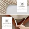 imageBedsure Deep Pocket Queen Sheets Set  Fits Mattresses Up to 21 Inches Thick  4 Piece GentleSoft Bed Sheets Moisture Wicking Soft ampamp Cooling Bedsheet ampamp Pillowcases Easy ampamp Secure Fit Light Grey04  Beige