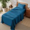 imageBedsure Deep Pocket Queen Sheets Set  Fits Mattresses Up to 21 Inches Thick  4 Piece GentleSoft Bed Sheets Moisture Wicking Soft ampamp Cooling Bedsheet ampamp Pillowcases Easy ampamp Secure Fit Light GreyTeal Blue