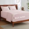 imageBedsure Deep Pocket Queen Sheets Set  Fits Mattresses Up to 21 Inches Thick  4 Piece GentleSoft Bed Sheets Moisture Wicking Soft ampamp Cooling Bedsheet ampamp Pillowcases Easy ampamp Secure Fit Light Grey13  Blush Pink