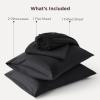 imageBedsure Deep Pocket Queen Sheets Set  Fits Mattresses Up to 21 Inches Thick  4 Piece GentleSoft Bed Sheets Moisture Wicking Soft ampamp Cooling Bedsheet ampamp Pillowcases Easy ampamp Secure Fit Light Grey07  Black