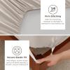 imageBedsure Deep Pocket Queen Sheets Set  Fits Mattresses Up to 21 Inches Thick  4 Piece GentleSoft Bed Sheets Moisture Wicking Soft ampamp Cooling Bedsheet ampamp Pillowcases Easy ampamp Secure Fit Light Grey11  Linen