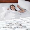 imageBedsure Deep Pocket Queen Sheets Set  Fits Mattresses Up to 21 Inches Thick  4 Piece GentleSoft Bed Sheets Moisture Wicking Soft ampamp Cooling Bedsheet ampamp Pillowcases Easy ampamp Secure Fit Light Grey02  White