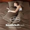 imageBedsure Deep Pocket Queen Sheets Set  Fits Mattresses Up to 21 Inches Thick  4 Piece GentleSoft Bed Sheets Moisture Wicking Soft ampamp Cooling Bedsheet ampamp Pillowcases Easy ampamp Secure Fit Light Grey09  Light Brown