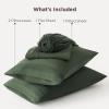imageBedsure Deep Pocket Queen Sheets Set  Fits Mattresses Up to 21 Inches Thick  4 Piece GentleSoft Bed Sheets Moisture Wicking Soft ampamp Cooling Bedsheet ampamp Pillowcases Easy ampamp Secure Fit Light GreyOlive Green