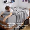 imageBedsure Deep Pocket Queen Sheets Set  Fits Mattresses Up to 21 Inches Thick  4 Piece GentleSoft Bed Sheets Moisture Wicking Soft ampamp Cooling Bedsheet ampamp Pillowcases Easy ampamp Secure Fit Light Grey01  Light Grey