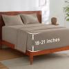imageBedsure Deep Pocket Queen Sheets Set  Fits Mattresses Up to 21 Inches Thick  4 Piece GentleSoft Bed Sheets Moisture Wicking Soft ampamp Cooling Bedsheet ampamp Pillowcases Easy ampamp Secure Fit Light Grey16  Taupe
