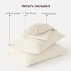 imageBedsure Deep Pocket Queen Sheets Set  Fits Mattresses Up to 21 Inches Thick  4 Piece GentleSoft Bed Sheets Moisture Wicking Soft ampamp Cooling Bedsheet ampamp Pillowcases Easy ampamp Secure Fit Light Grey14  Ivory