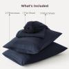 imageBedsure Deep Pocket Queen Sheets Set  Fits Mattresses Up to 21 Inches Thick  4 Piece GentleSoft Bed Sheets Moisture Wicking Soft ampamp Cooling Bedsheet ampamp Pillowcases Easy ampamp Secure Fit Light GreyNavy