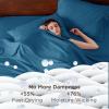 imageBedsure Deep Pocket Queen Sheets Set  Fits Mattresses Up to 21 Inches Thick  4 Piece GentleSoft Bed Sheets Moisture Wicking Soft ampamp Cooling Bedsheet ampamp Pillowcases Easy ampamp Secure Fit Light GreyTeal Blue
