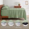 imageBedsure Deep Pocket Queen Sheets Set  Fits Mattresses Up to 21 Inches Thick  4 Piece GentleSoft Bed Sheets Moisture Wicking Soft ampamp Cooling Bedsheet ampamp Pillowcases Easy ampamp Secure Fit Light Grey08  Sage Green