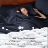 imageBedsure Deep Pocket Queen Sheets Set  Fits Mattresses Up to 21 Inches Thick  4 Piece GentleSoft Bed Sheets Moisture Wicking Soft ampamp Cooling Bedsheet ampamp Pillowcases Easy ampamp Secure Fit Light GreyNavy