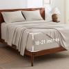 imageBedsure Deep Pocket Queen Sheets Set  Fits Mattresses Up to 21 Inches Thick  4 Piece GentleSoft Bed Sheets Moisture Wicking Soft ampamp Cooling Bedsheet ampamp Pillowcases Easy ampamp Secure Fit Light Grey11  Linen