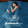 imageBedsure Deep Pocket Queen Sheets Set  Fits Mattresses Up to 21 Inches Thick  4 Piece GentleSoft Bed Sheets Moisture Wicking Soft ampamp Cooling Bedsheet ampamp Pillowcases Easy ampamp Secure Fit Light GreyTeal Blue