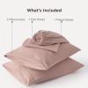 imageBedsure Deep Pocket Queen Sheets Set  Fits Mattresses Up to 21 Inches Thick  4 Piece GentleSoft Bed Sheets Moisture Wicking Soft ampamp Cooling Bedsheet ampamp Pillowcases Easy ampamp Secure Fit Light Grey10  Dusty Pink