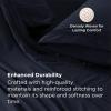 imageBedsure Deep Pocket Queen Sheets Set  Fits Mattresses Up to 21 Inches Thick  4 Piece GentleSoft Bed Sheets Moisture Wicking Soft ampamp Cooling Bedsheet ampamp Pillowcases Easy ampamp Secure Fit Light GreyNavy