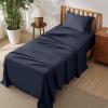 imageBedsure Deep Pocket Queen Sheets Set  Fits Mattresses Up to 21 Inches Thick  4 Piece GentleSoft Bed Sheets Moisture Wicking Soft ampamp Cooling Bedsheet ampamp Pillowcases Easy ampamp Secure Fit Light GreyNavy
