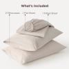 imageBedsure Deep Pocket Queen Sheets Set  Fits Mattresses Up to 21 Inches Thick  4 Piece GentleSoft Bed Sheets Moisture Wicking Soft ampamp Cooling Bedsheet ampamp Pillowcases Easy ampamp Secure Fit Light Grey11  Linen