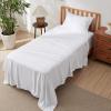 imageBedsure Deep Pocket Queen Sheets Set  Fits Mattresses Up to 21 Inches Thick  4 Piece GentleSoft Bed Sheets Moisture Wicking Soft ampamp Cooling Bedsheet ampamp Pillowcases Easy ampamp Secure Fit Light Grey02  White
