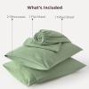 imageBedsure Deep Pocket Queen Sheets Set  Fits Mattresses Up to 21 Inches Thick  4 Piece GentleSoft Bed Sheets Moisture Wicking Soft ampamp Cooling Bedsheet ampamp Pillowcases Easy ampamp Secure Fit Light Grey08  Sage Green