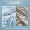 imageBedsure Duvet Cover Cooling Blanket for Hot Sleepers Queen Size Soft ampamp Breathable for Night Sweats AllSeason Lightweight GentleSoft Cooling Comforter Cover Set IceCool Fabric 90x90 Beige04  Blue No Comforter