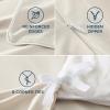 imageBedsure Duvet Cover Cooling Blanket for Hot Sleepers Queen Size Soft ampamp Breathable for Night Sweats AllSeason Lightweight GentleSoft Cooling Comforter Cover Set IceCool Fabric 90x90 Beige02  Beige No Comforter