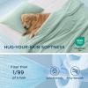 imageBedsure Duvet Cover Cooling Blanket for Hot Sleepers Queen Size Soft ampamp Breathable for Night Sweats AllSeason Lightweight GentleSoft Cooling Comforter Cover Set IceCool Fabric 90x90 Beige03  Green No Comforter