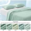 imageBedsure Duvet Cover Cooling Blanket for Hot Sleepers Queen Size Soft ampamp Breathable for Night Sweats AllSeason Lightweight GentleSoft Cooling Comforter Cover Set IceCool Fabric 90x90 Beige03  Green No Comforter