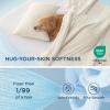imageBedsure Duvet Cover Cooling Blanket for Hot Sleepers Queen Size Soft ampamp Breathable for Night Sweats AllSeason Lightweight GentleSoft Cooling Comforter Cover Set IceCool Fabric 90x90 Beige02  Beige No Comforter