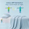 imageBedsure Duvet Cover Cooling Blanket for Hot Sleepers Queen Size Soft ampamp Breathable for Night Sweats AllSeason Lightweight GentleSoft Cooling Comforter Cover Set IceCool Fabric 90x90 Beige04  Blue No Comforter